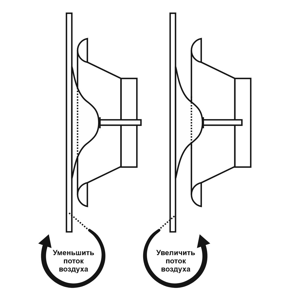 Анемостат со стеклянной внешней частью FOZA D 125 мм. Матовое стекло. Зеркальный
